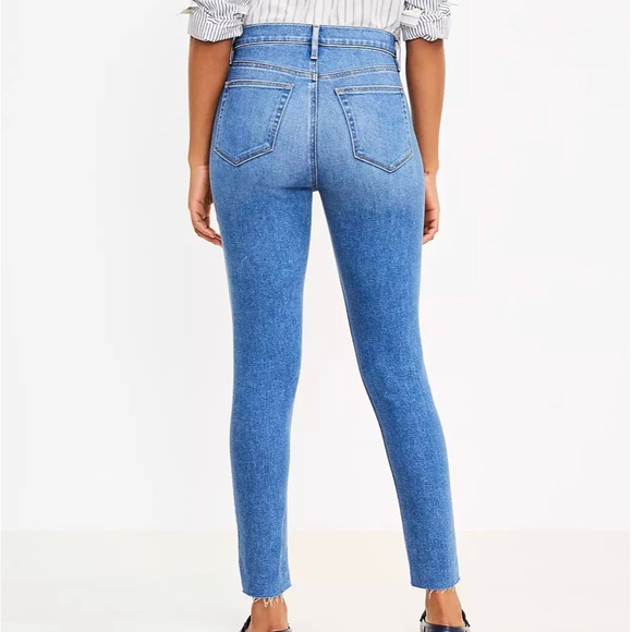 LOFT Jeans Loft Fresh Cut High Rise Skinny Jeans In Mid Indigo Wash